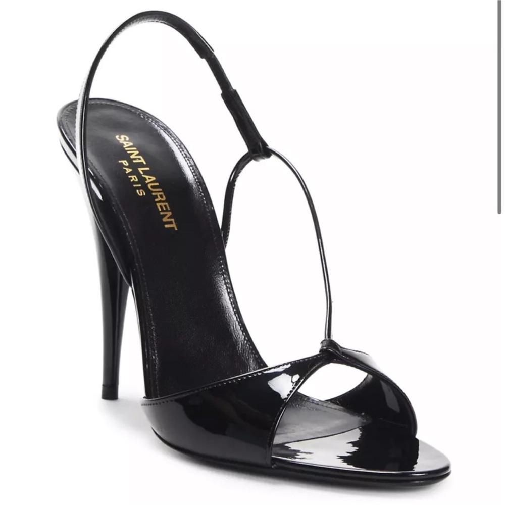 YSL black scrappy sandal